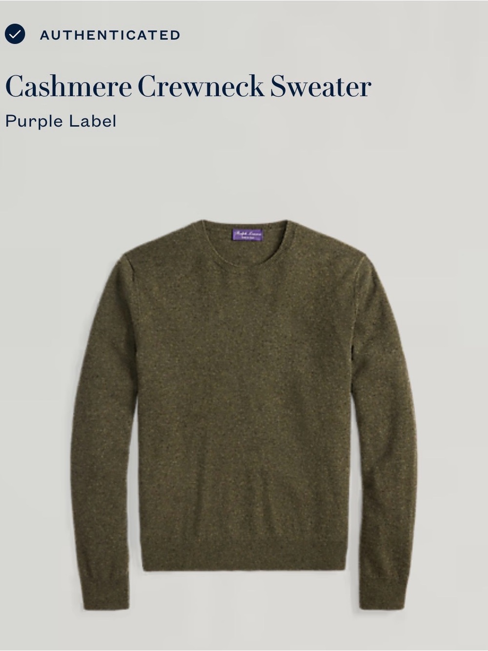 Ralph Lauren Purple Label Cashmere Crewneck Sweater - Men